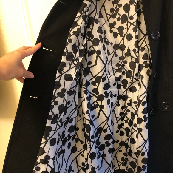 Tulle Long Wool Coat - Picture 4 of 4